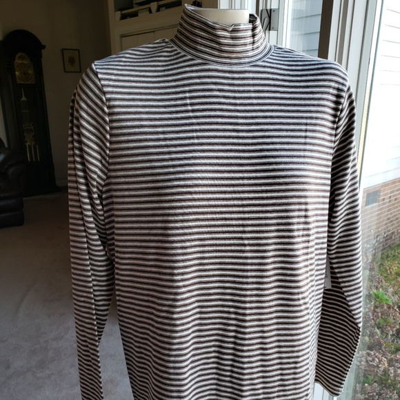 Kim Rogers Striped Mock Turtleneck - Picture 2 of 8